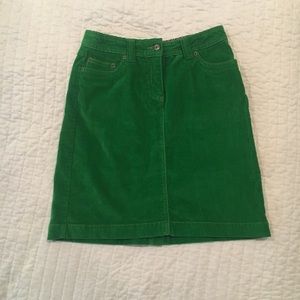 Boden Emerald Corduroy Skirt